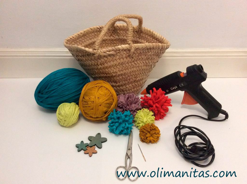 materiales necesarios para hacer una cesta de playa para niñas