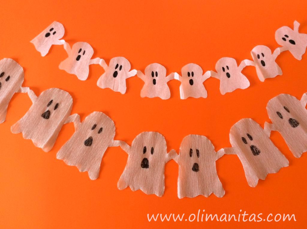 DECORACION DE HALLOWEEN: GUIRNALDA DE FANTASMAS