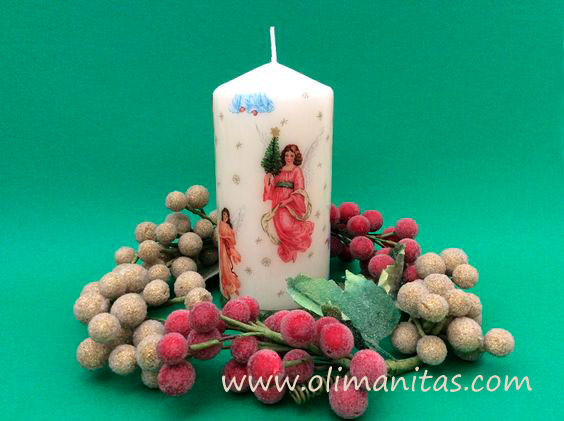 Manualidades de navidad. Velas decorativas.