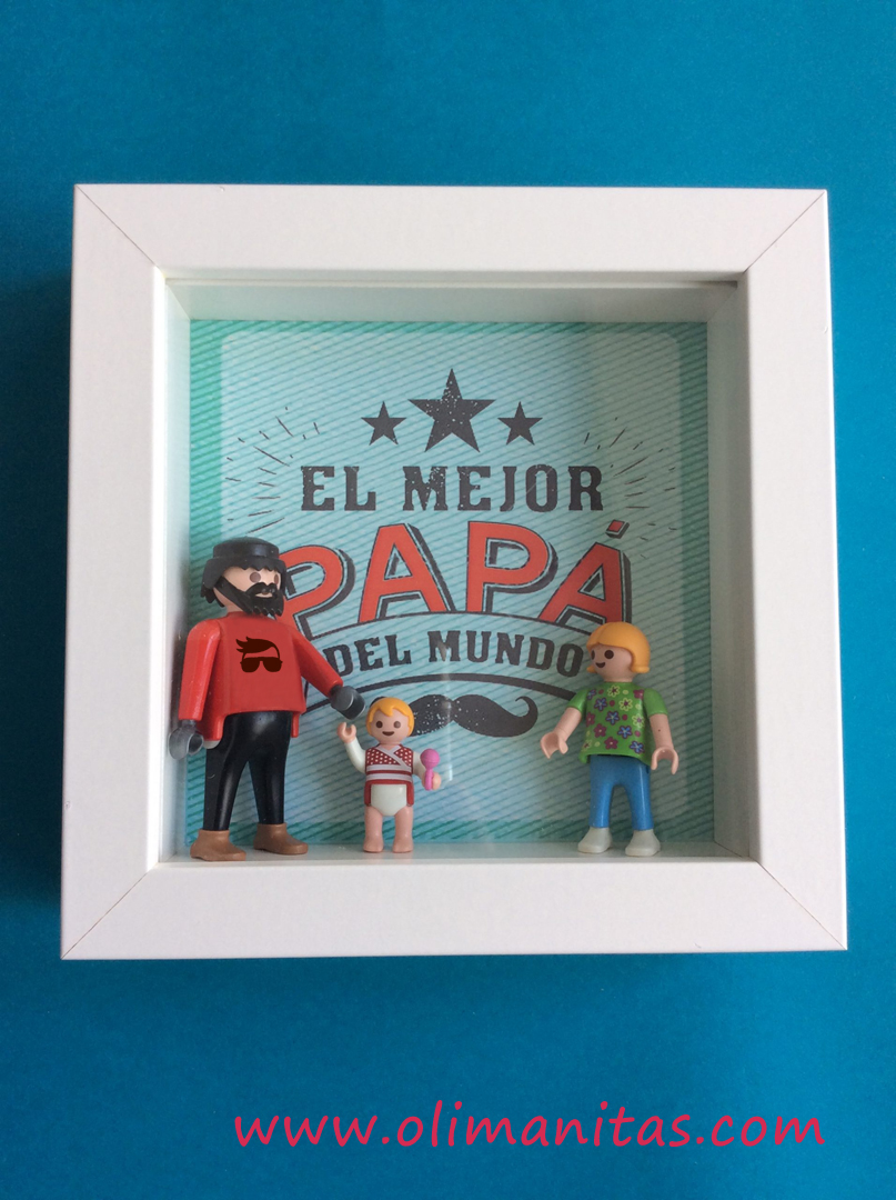 Colocamos el mensaje que le queremos dedicar a papá y cerramos el cuadro